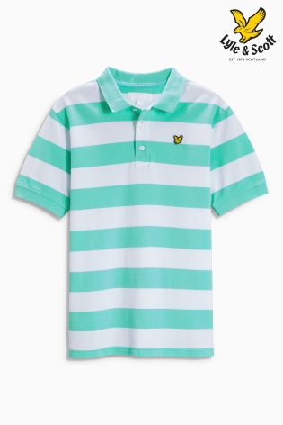 Green/White Lyle & Scott Stripe Polo